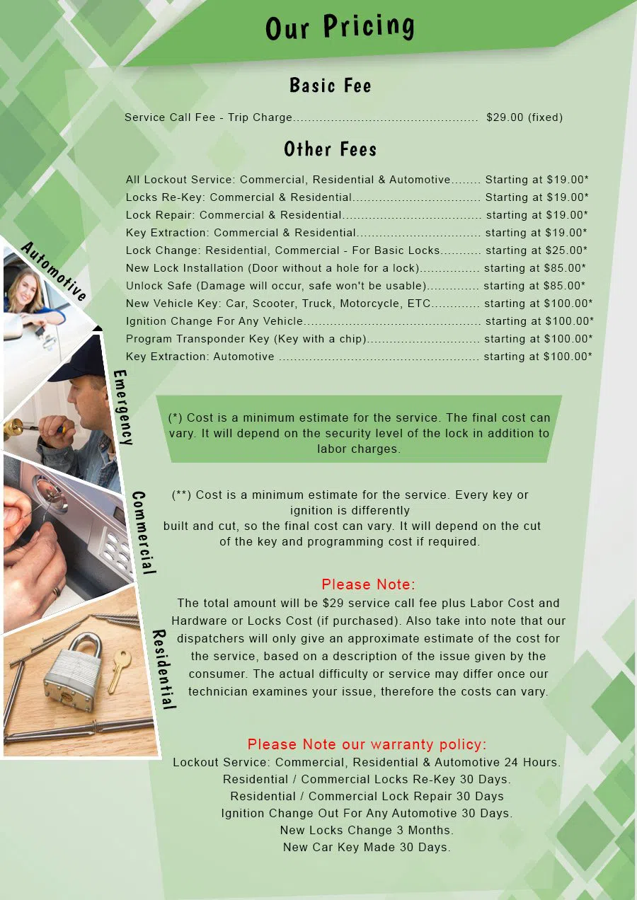 Lock Safe Services Marietta, GA 770-809-3071 - Pricelist-2