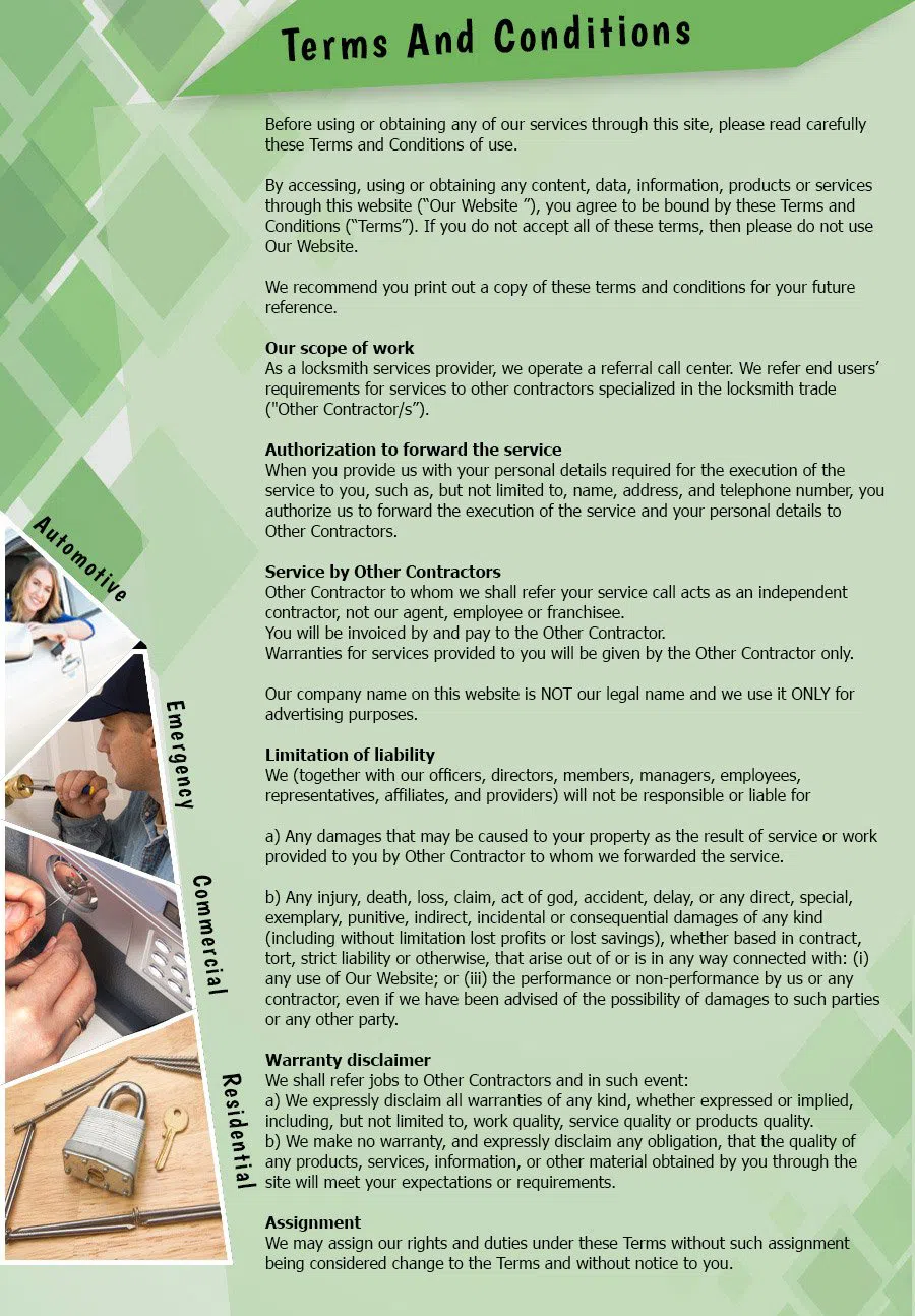 Lock Safe Services Marietta, GA 770-809-3071 - TermsAndConditions-2